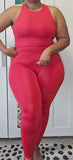 Red Luxe Two Piece Set (Samples)