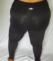 Curvy Signature Second Skin High Waisted Leggings - Black