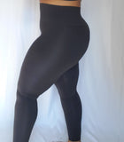 Curvy Signature Second Skin High Waisted Leggings - Black