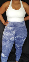 Tie Dye Second Skin High Waisted Leggings - Blue