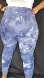 Tie Dye Second Skin High Waisted Leggings - Blue