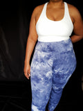 Tie Dye Second Skin High Waisted Leggings - Blue