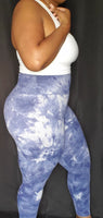 Tie Dye Second Skin High Waisted Leggings - Blue
