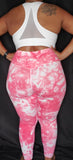 Tie Dye Second Skin High Waisted Leggings - Pink