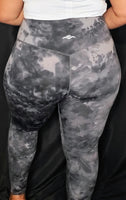 Tie Dye Second Skin High Waisted Leggings - Grey Haze