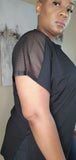 Mesh Tee Top - Black