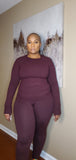 Butter Soft Long Sleeve Tee - Merlot