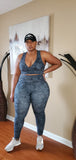 Slate Blue Snake Print Set